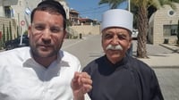 שייח' ריאד חמזה וישראל שפירא בסיור המשותף