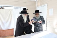 האדמו"ר מסאטמר בזיכוי פת לעירוב במנוחה בניו העמפשיר