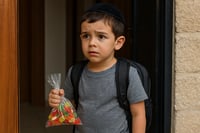 "הוא יצא מהבית עם שקית מלאה ממתקים וצעצועים, כל פריט כמו מנגנון הישרדות קטן"