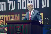 צעקה בקהל: "מה עם ריבונות?" | נתניהו בתגובה: "מה אמרת? שמעתי"