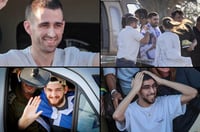 התמונות שלא נרצה לשכוח: 31 רגעים מהגעת החטופים המשוחררים