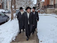 האדמו"ר משומרי אמונים בביקור בשיקאגו