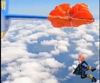 קרב הישרדות מטורף: צנחן נלכד בזנב מטוס ונתלה בין שמיים לארץ | צפו