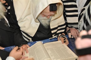 הגר"ח קנייבסקי מסיים את הבבלי והירושלמי, צילומים: עוזי ברק