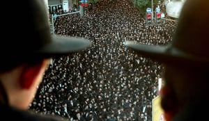 הפגנה ב"כיכר השבת". ארכיון (צ´: פלאש 90)