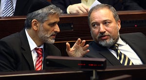 יו"ר ש"ס אלי ישי עם ליברמן
