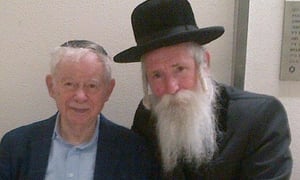 הרב גרוסמן עם הנגיד וולפסון בביקורו האחרון בארץ