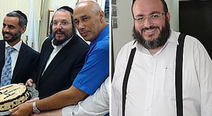 רובנשטיין והעוגה. מימין: השלייקס