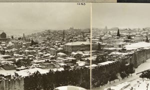 צילום פנורמי של ירושלים בשלג מ-1941