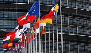 דגלי מדינות האיחוד האירופי בשטרסבורג