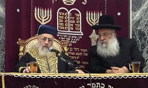 המקובל רבי בניהו שמואלי והראשל"צ רבי יצחק יוסף, אמש