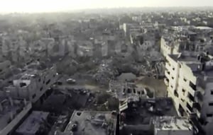 צפו: מבט מהאוויר על ההרס בשכונת סג'עייה
