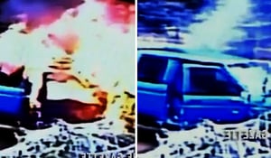 תיעוד מדהים: חילץ אדם מרכב רגע לפני פיצוץ