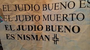 כרזות אנטישמיות בארגנטינה: "יהודי טוב הוא יהודי מת"