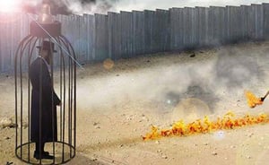 הפוטושופ המחריד של תומכי דאעש: יהודי חרדי עולה באש