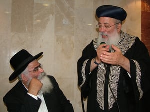 הראשל"צ הגר"ש עמאר והגר"י אברג'ל זצ"ל
