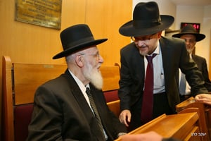 מנכ"ל 'אל המעיין' הרב משה אילוז עם נשיא המועצת הגר"ש כהן