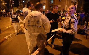 זירת הפיגוע, אמש