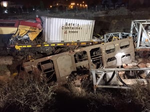 רכבת התנגשה בקרונות, ברום דלף ותושבי דימונה היו בהסגר