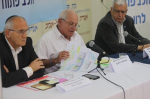 השר חיים כץ במסיבת העיתונאים, הבוקר