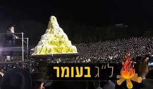 הנגידים שילמו 150 אלף דולר והרבי הדליק את המדורה • צפו בתיעוד