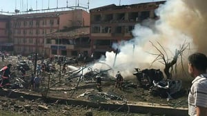 תחנת המשטרה בעיר אלזיג לאחר הפיצוץ