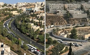 מצור בירושלים: אלפים נתקעים שעות בפקקים - מדי בוקר