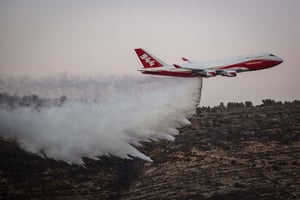 המסוק המשטרתי תיעד את ה'סופרטנקר' בפעולה