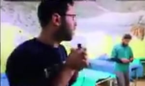 ההפצצה הפתאומית, כפי שהיא נצפיתה על גבי המוניטור