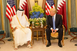 האמיר בפגישתו עם טראמפ בביקורו בסעודיה