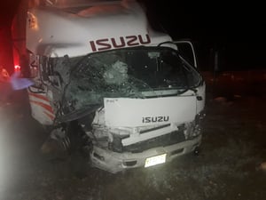 המשאית לאחר התאונה