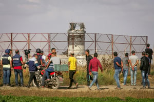 מפגינים ליד גבול ישראל, ארכיון