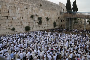 תפילה, שירה וריקוד: יום ירושלים בכותל המערבי • צפו