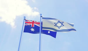 דגלי אוסטרליה וישראל