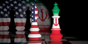דגלי איראן וארה"ב, אילוסטרציה