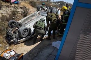 זירת הפיגוע. בוידאו: תיעוד הדריסה ממצלמת השוטר