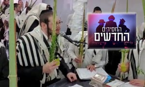 התפילה בחול המועד סוכות ב'ברדיטשוב' בני ברק