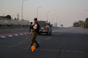 זירת מציאת שרידי רקטה