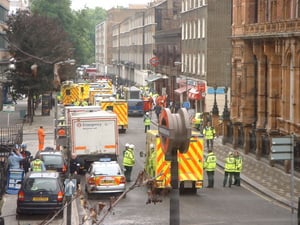 זירת אחד הפיצוצים שהחרידו את לונדון