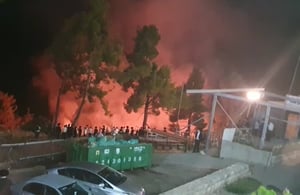 שריפה ביער מירון: להבות ענק בסמוך לציון
