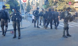 שוטרים במרכז ירושלים. אילוסטרציה