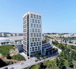 בנין משרדים חדש המוקם בימים אלו במרכז העסקים החדש של ירושלים