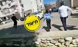 באמצע סריקת זירה בה נפלה רקטה - אזעקה; צפו בהימלטות