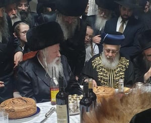 בלעדי: הראשון לציון והאדמו"ר מגור ב'לחיים'