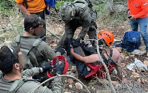 בתוך סבך הנחל: הנעדר נמצא מותש, וחולץ