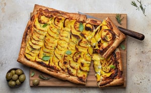 טארט גראטן - מאפה בצק עלים עם תפוחי אדמה וגבינות