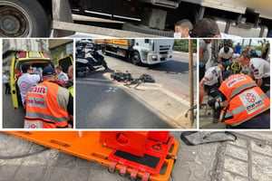 זירת התאונה בתל אביב