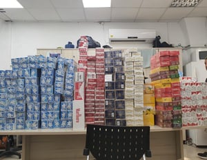 י-ם: למעלה מאלף קופסאות סיגריות הוחרמו