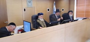 רבנים הראשיים לישראל הגר"ד לאו נשיא בית הדין והראש"ל הגר"י יוסף