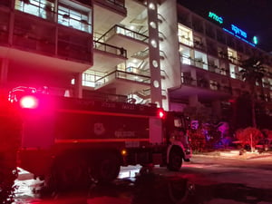 הנזק שנגרם בשריפה בבית החולים סורוקה
